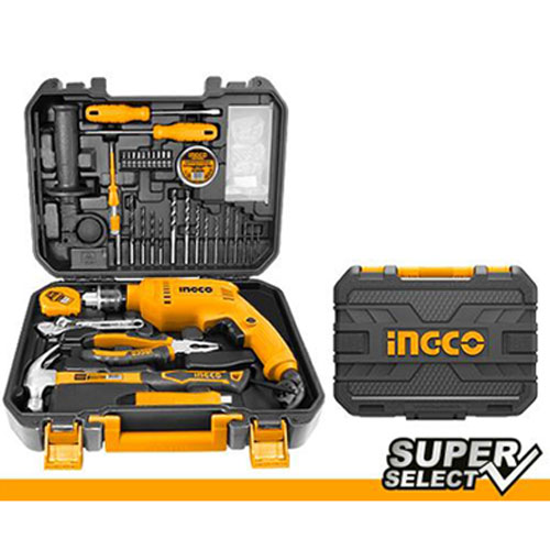 Ingco 115 Pcs Tools Set HKTHP11151 With 680W Impact Drill Machine