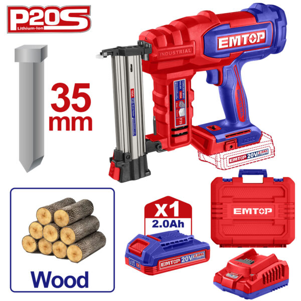 Emtop Cordless Brad Nailer ENAL18356