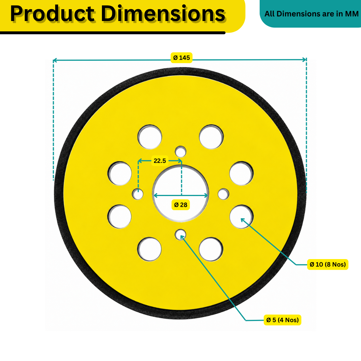 Air Sander Pad 6″ / 150 MM